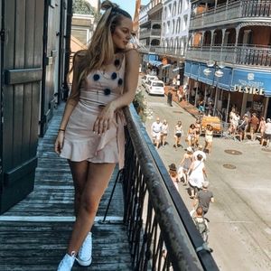 princess polly cottage hill mini dress blush